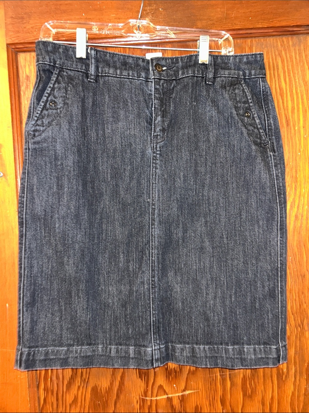 Sonoma: Denim Pencil Skirt - Dark Blue, Size:10